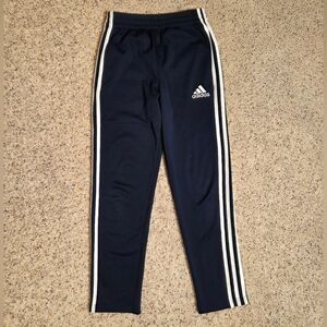 Adidas Pants Navy with White Stripes Boys Medium